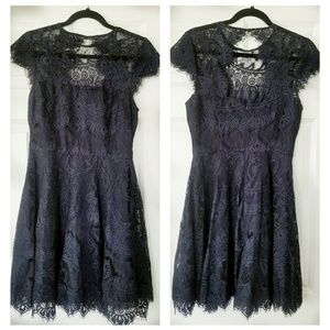 Dark Navy Lace Dress